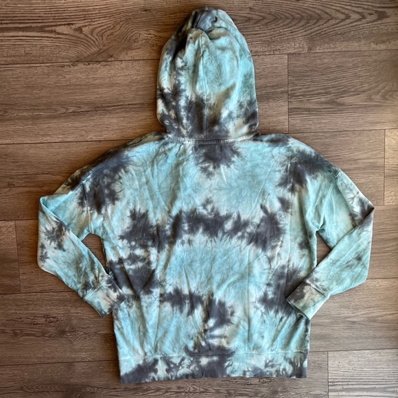 Zelos Women’s Hooded Sweatshirt Tie Dye Blue Gray Hoodie Size Small NWT Y2K - Picture 2 of 5
